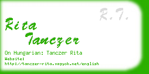 rita tanczer business card